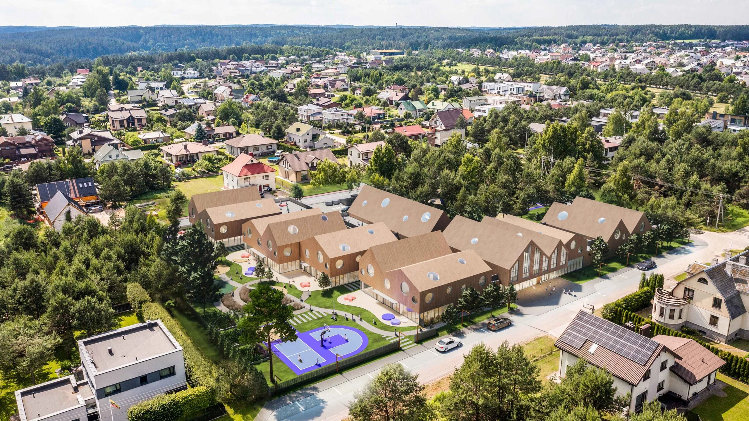 nytt pastato projektas Balsių darželis Vilnius is paukscio skrydzio