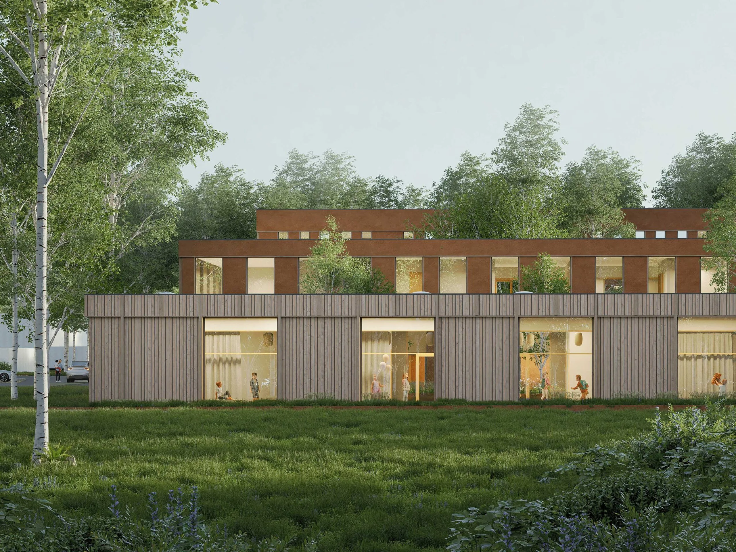 Medutis darželio ir mokyklos konkurso projektas. nytt archtiektai
